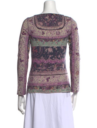 Etro Wool Paisley Print Top