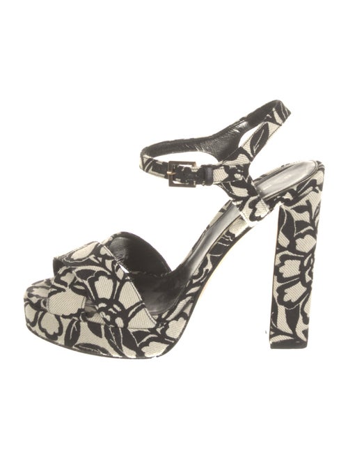 Etro Canvas Floral Print Sandals