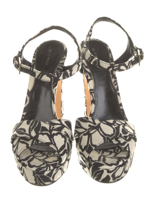 Etro Canvas Floral Print Sandals