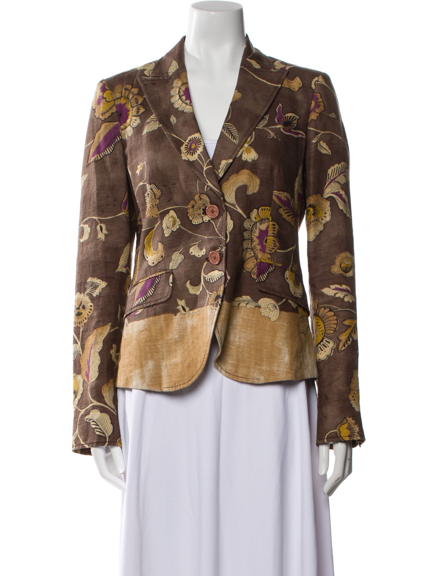 Etro Vintage Floral Print Blazer