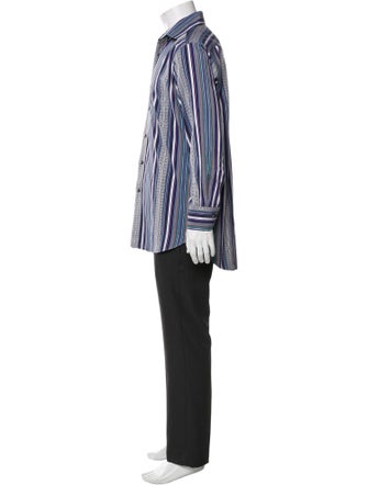 Etro Striped Long Sleeve Dress Shirt