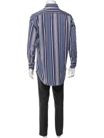 Etro Striped Long Sleeve Dress Shirt