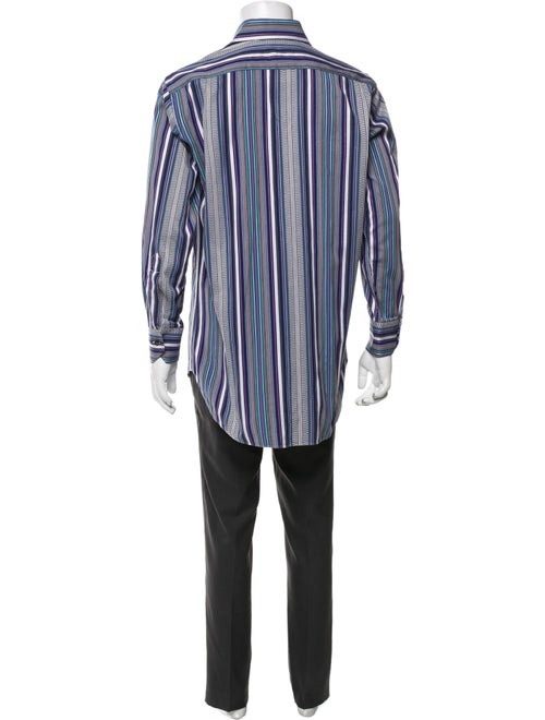 Etro Striped Long Sleeve Dress Shirt