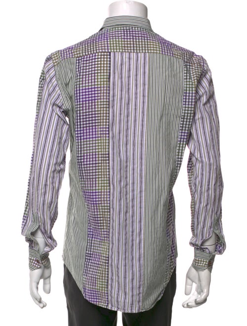 Etro Plaid Print Long Sleeve Shirt