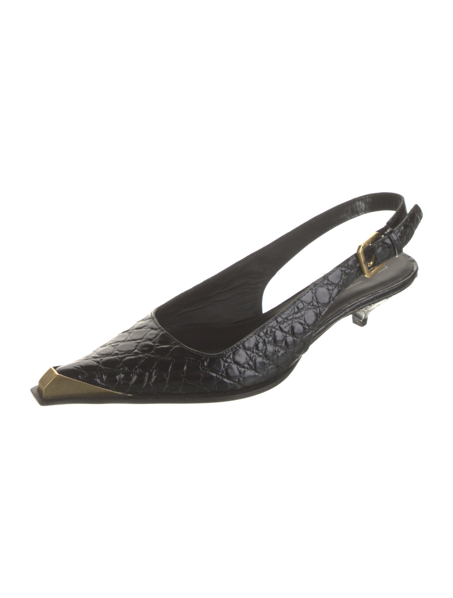 Etro Leather Animal Print Slingback Pumps