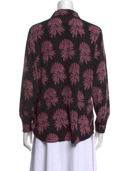 Etro Silk Floral Print Button-Up Top