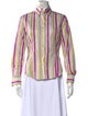 Etro Striped Long Sleeve Button-Up Top