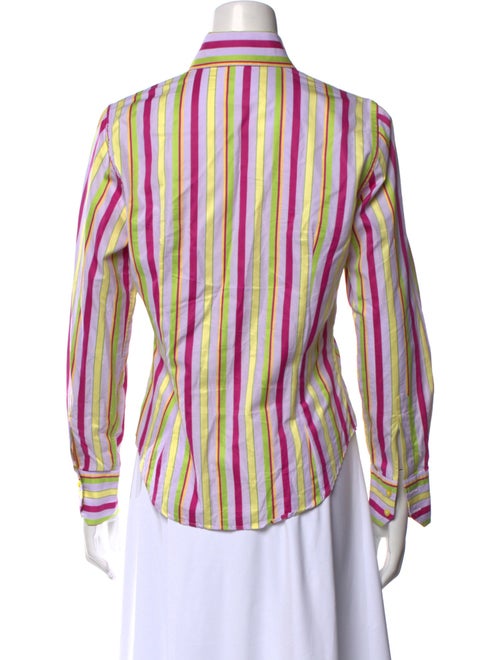 Etro Striped Long Sleeve Button-Up Top