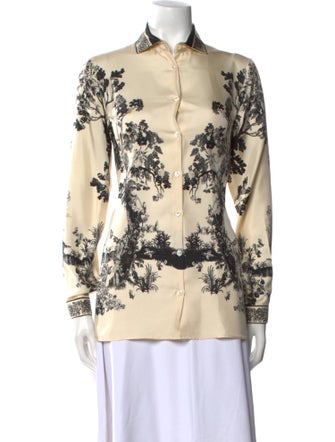 Etro Silk Printed Button-Up Top