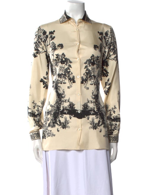 Etro Silk Printed Button-Up Top