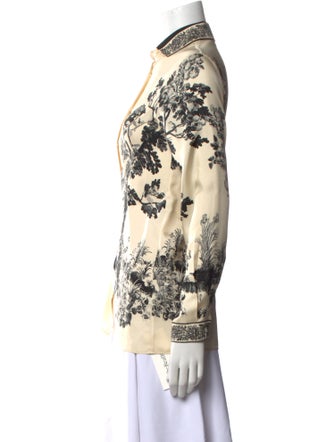 Etro Silk Printed Button-Up Top