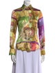 Etro Silk Printed Button-Up Top