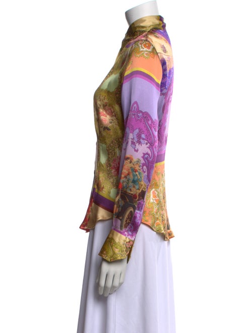 Etro Silk Printed Button-Up Top