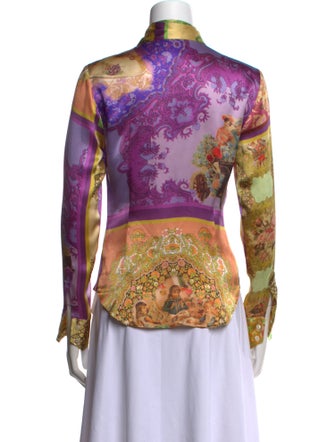 Etro Silk Printed Button-Up Top