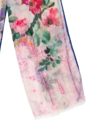 Etro Cashmere Floral Print Scarf