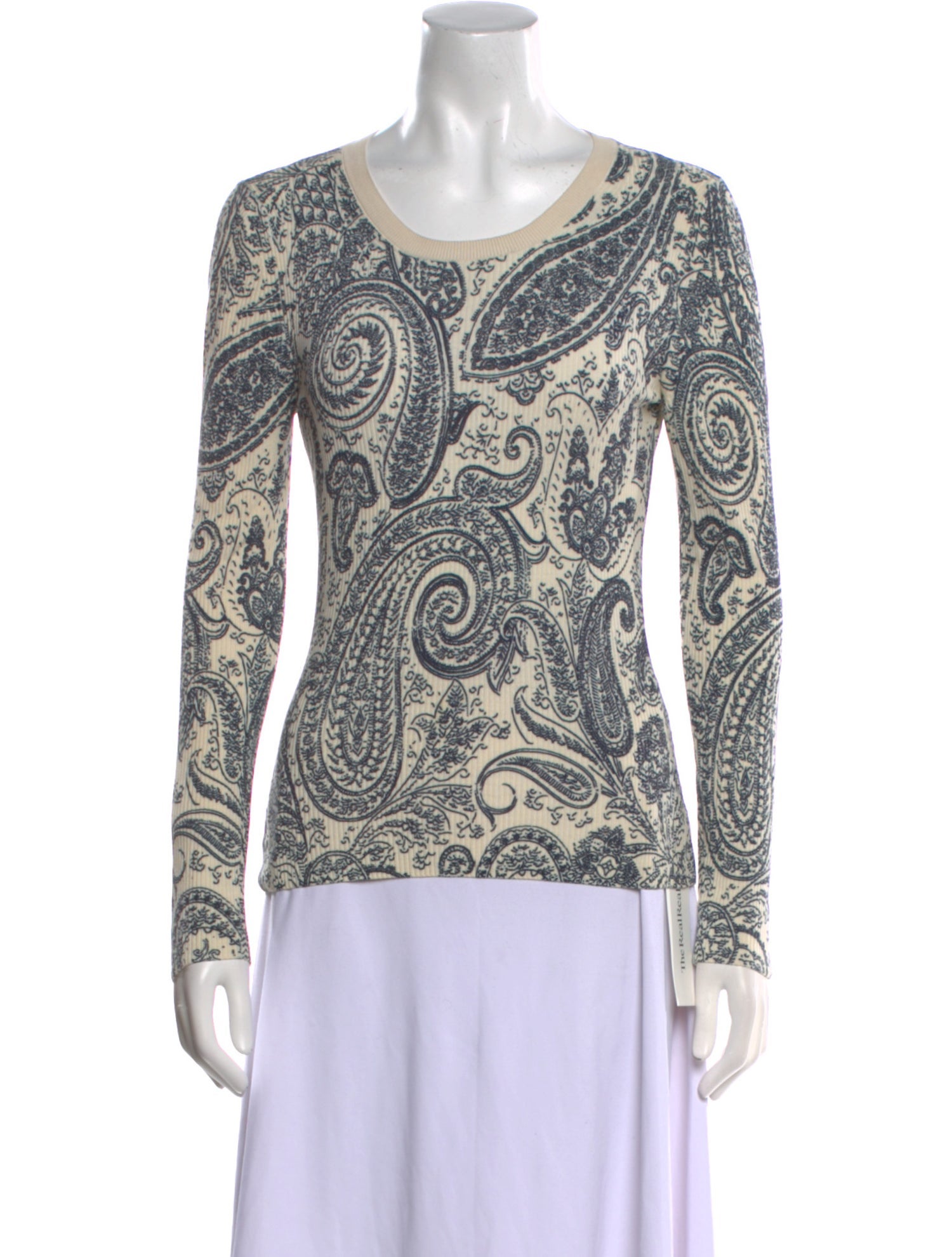 Etro Paisley Print Scoop Neck Top