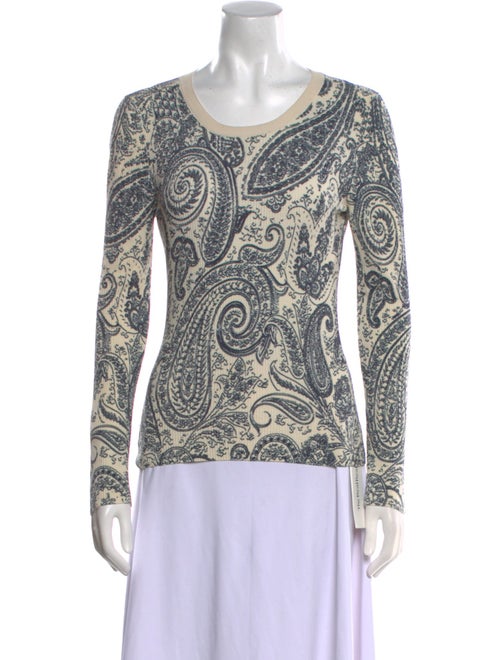 Etro Paisley Print Scoop Neck Top