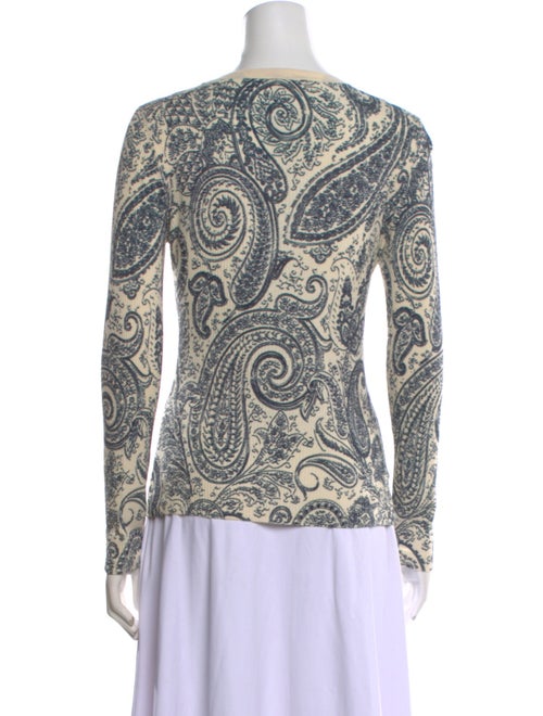 Etro Paisley Print Scoop Neck Top