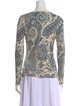Etro Paisley Print Scoop Neck Top