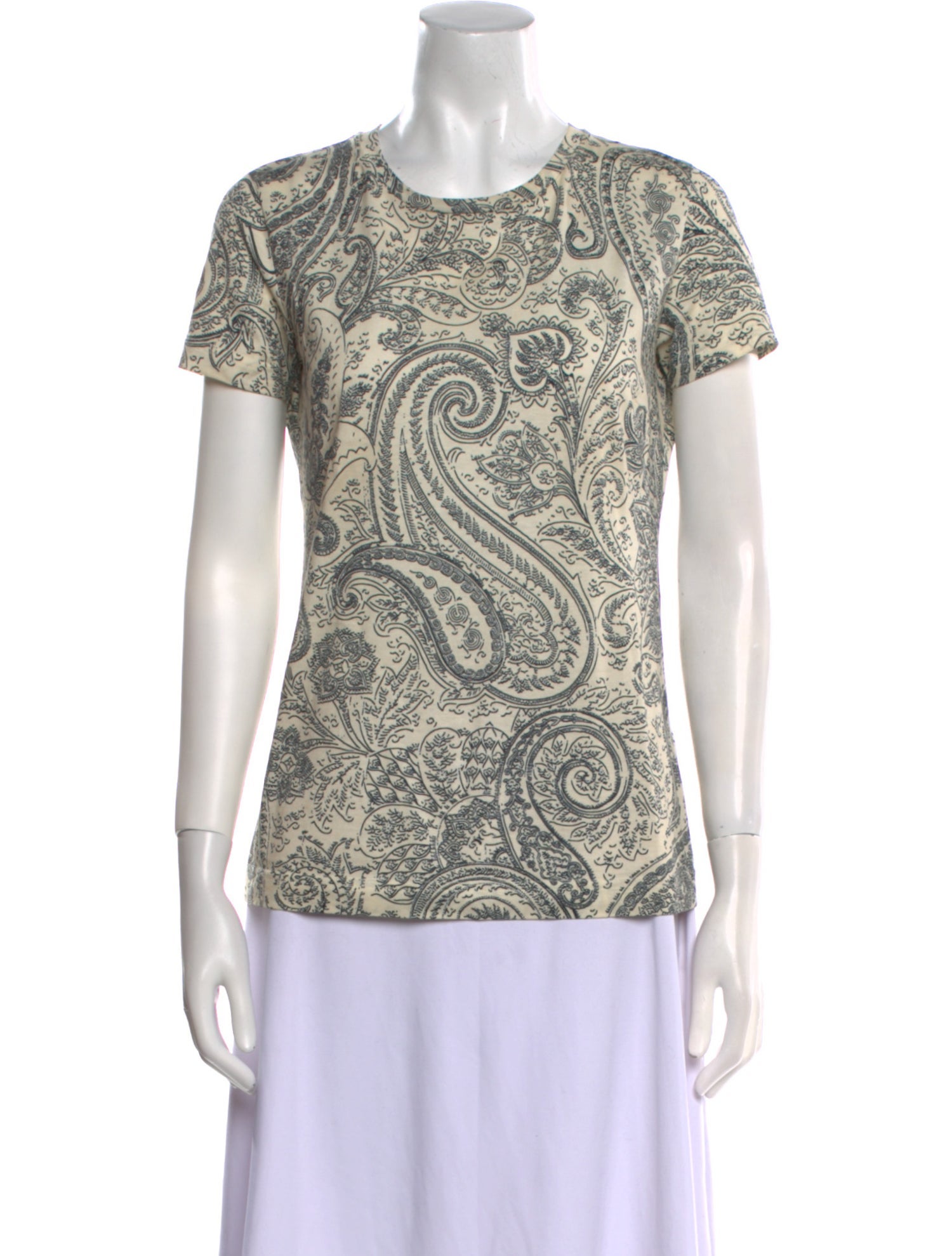 Etro Paisley Print Crew Neck T-Shirt