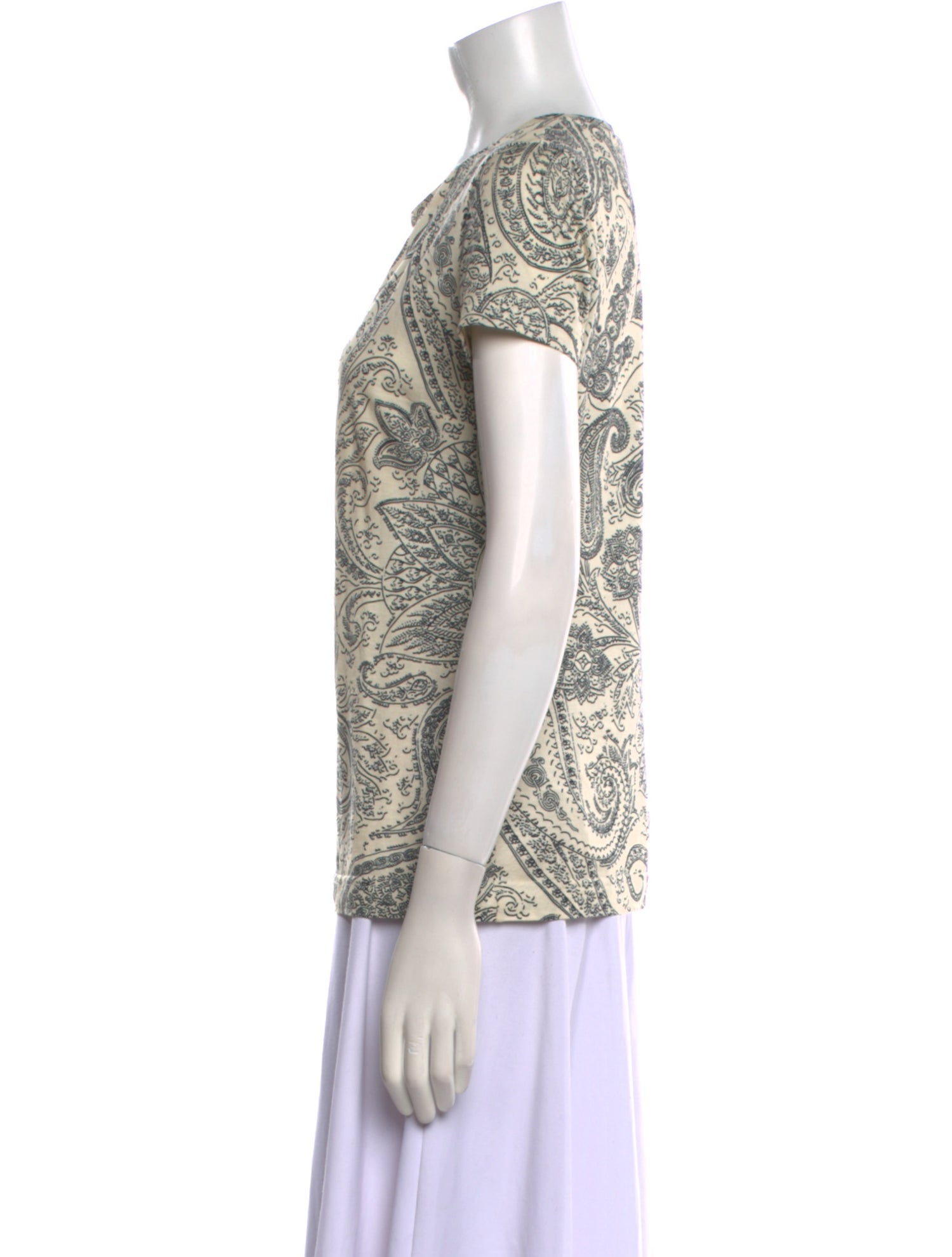Etro Paisley Print Crew Neck T-Shirt