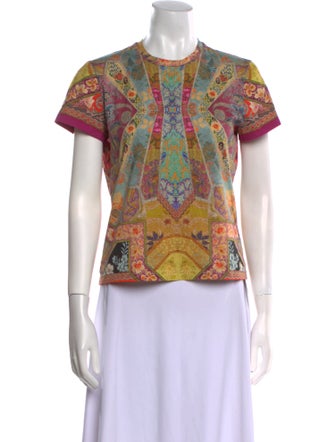 Etro Paisley Print Crew Neck T-Shirt