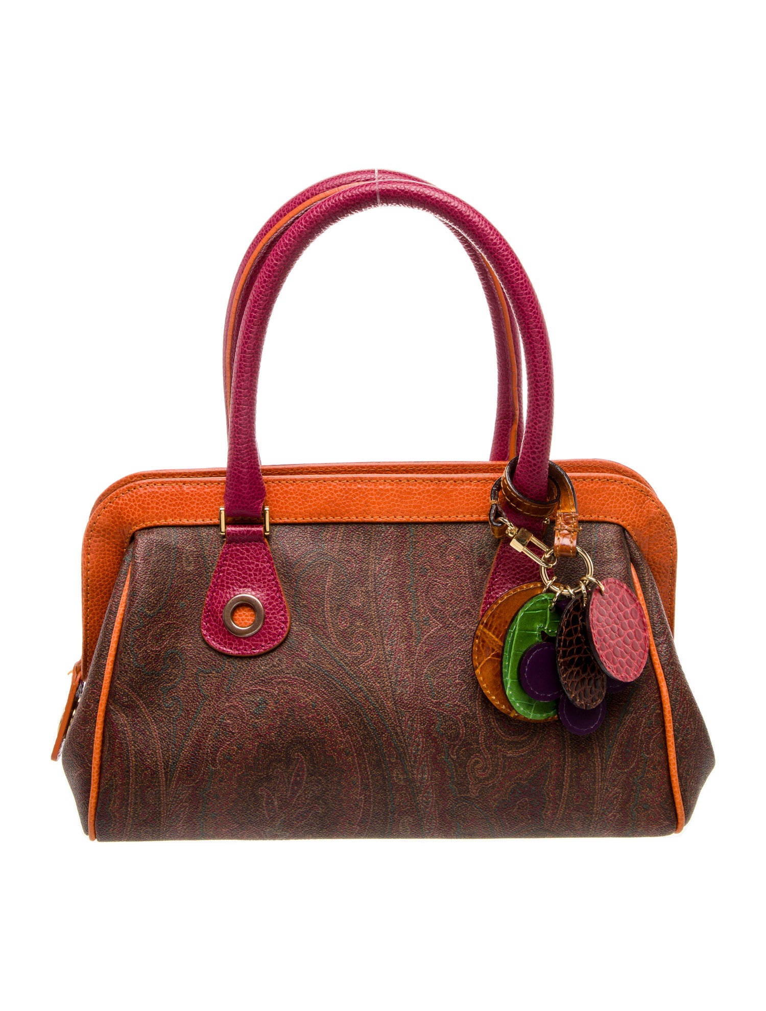 Etro Leather Top Handle Bag