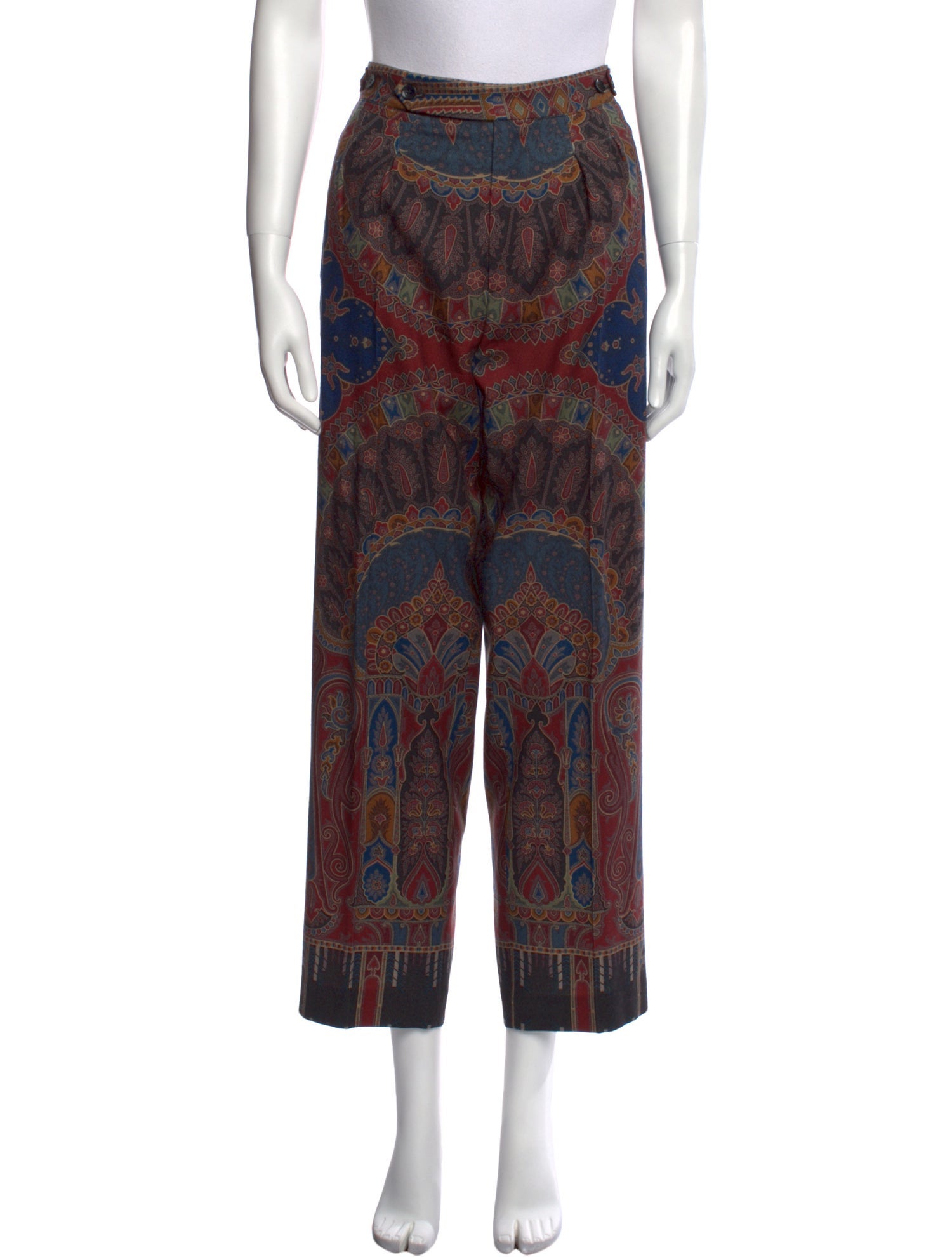 Etro Wool Wide Leg Pants