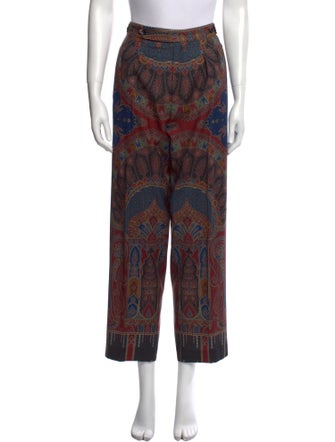 Etro Wool Wide Leg Pants