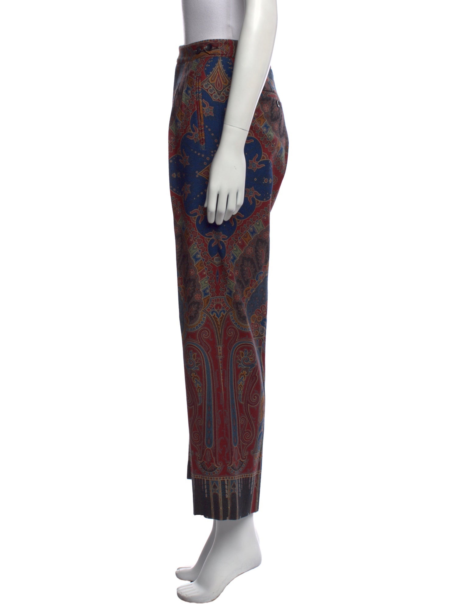 Etro Wool Wide Leg Pants