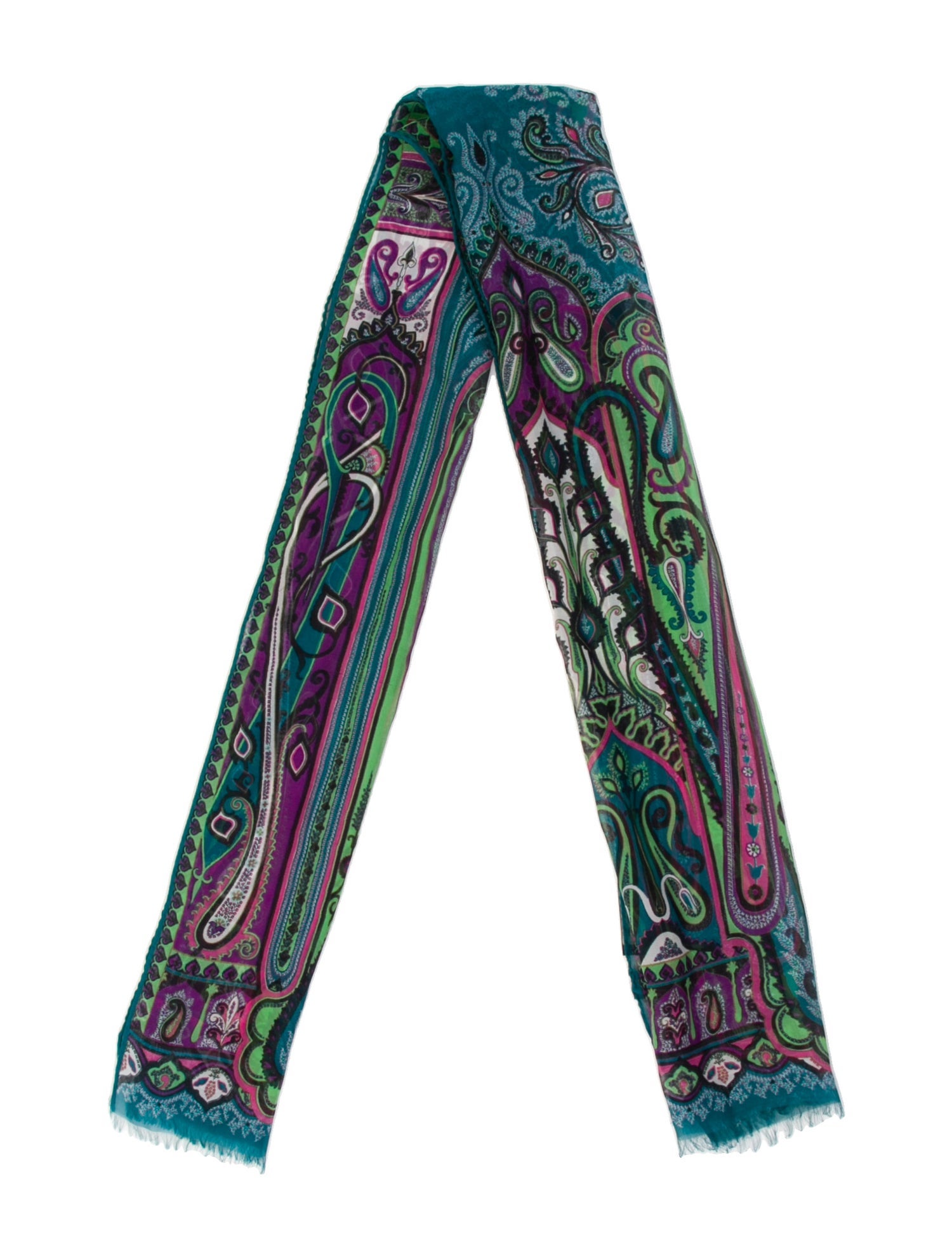 Etro Silk Paisley Print Scarf