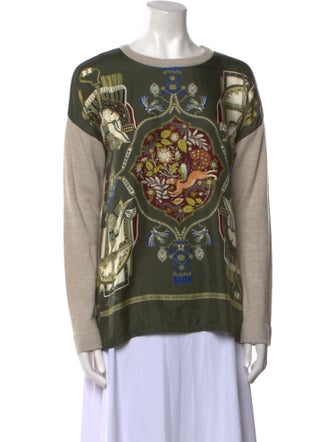 Etro Printed Scoop Neck Sweater