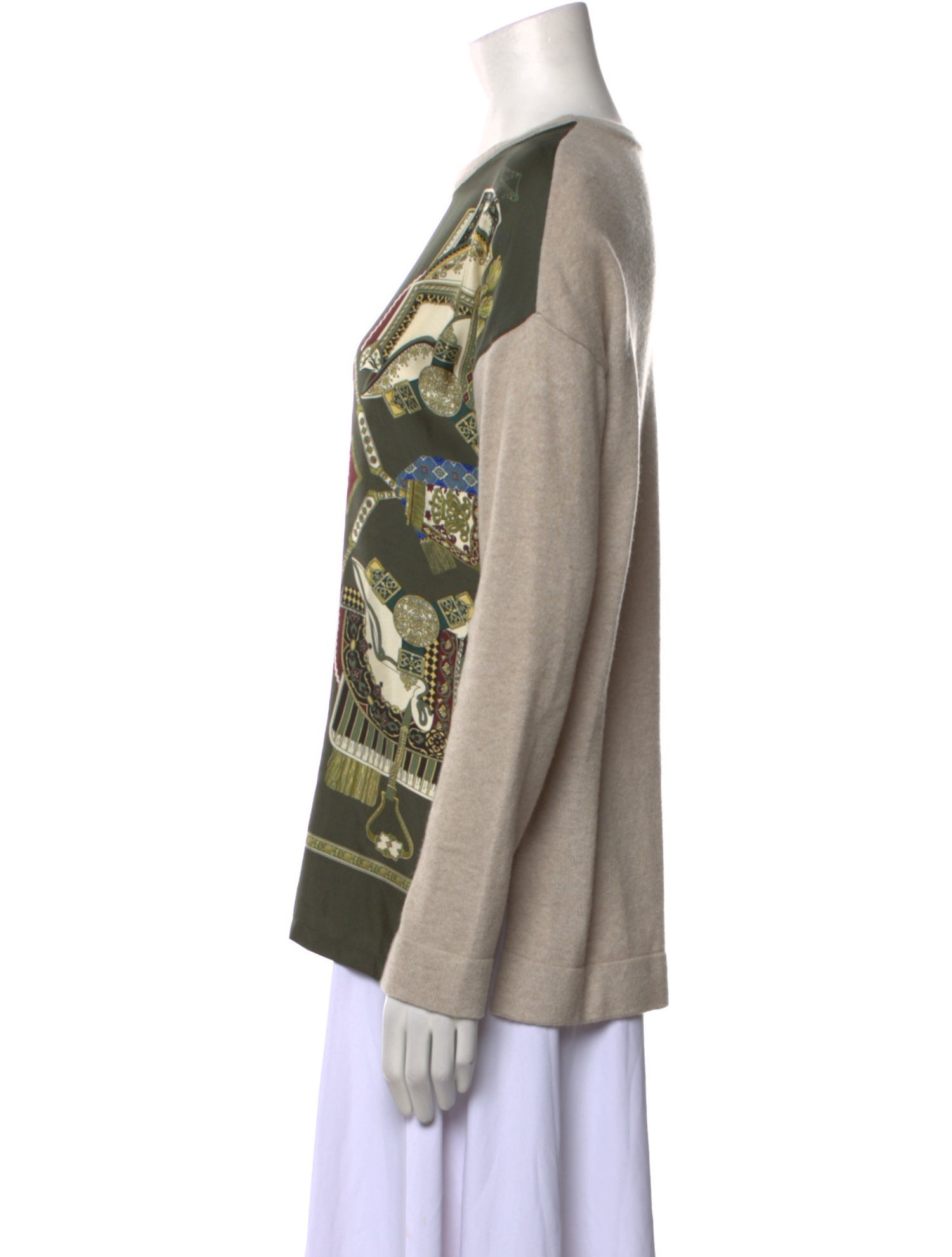 Etro Printed Scoop Neck Sweater