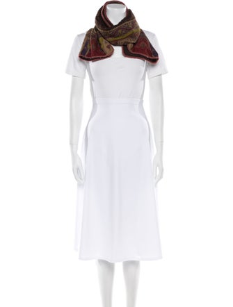 Etro Wool Paisley Print Scarf