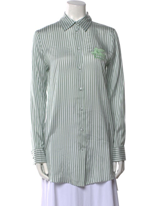 Etro Silk Striped Button-Up Top
