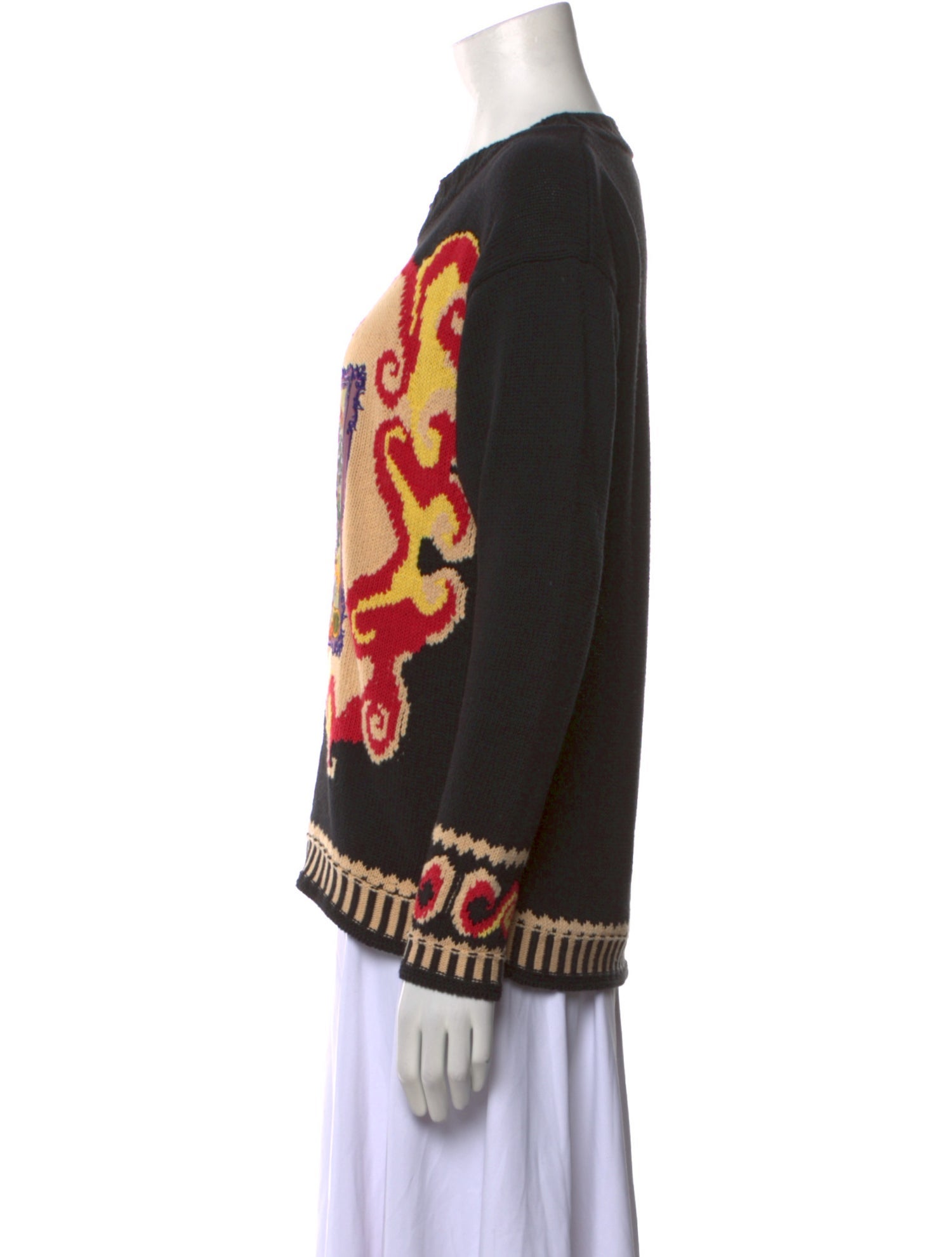 Etro Printed Scoop Neck Sweater