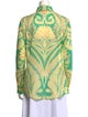Etro Printed Long Sleeve Button-Up Top