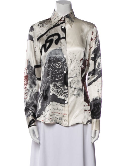Etro Silk Printed Button-Up Top
