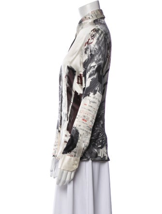 Etro Silk Printed Button-Up Top