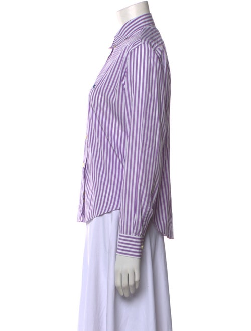 Etro Striped Long Sleeve Button-Up Top