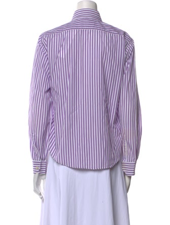 Etro Striped Long Sleeve Button-Up Top
