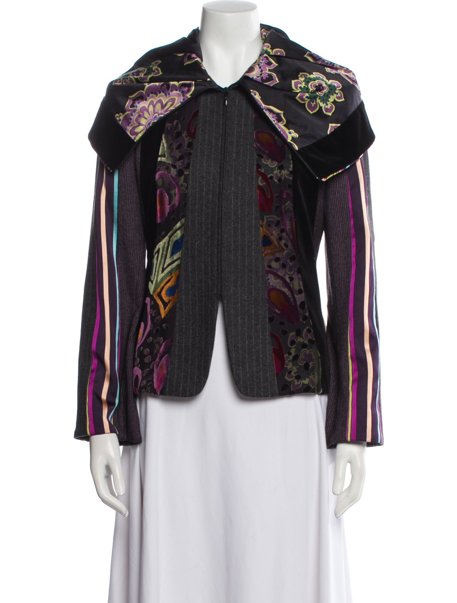 Etro Wool Printed Evening Jacket