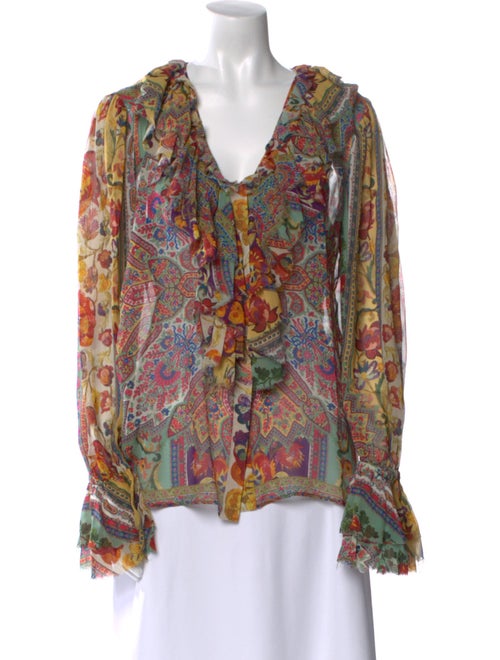 Etro Silk Paisley Print Blouse