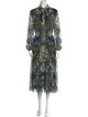 Etro Paisley Print Midi Length Dress