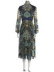 Etro Paisley Print Midi Length Dress