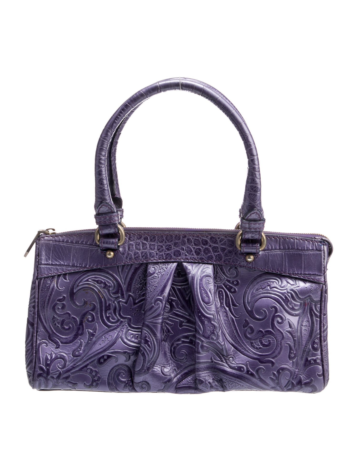 Etro Leather Top Handle Bag