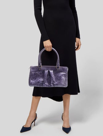 Etro Leather Top Handle Bag