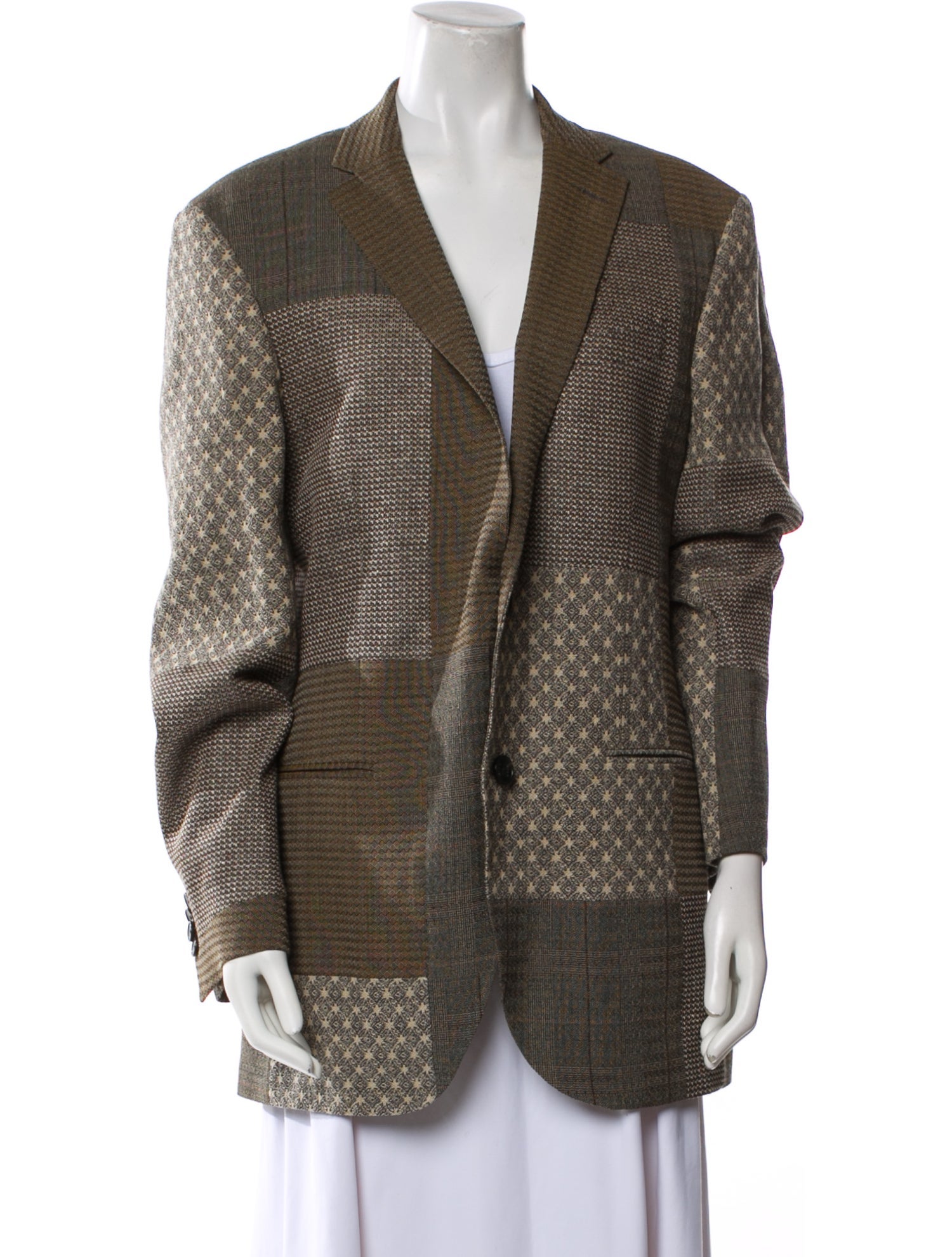 Etro Wool Printed Blazer