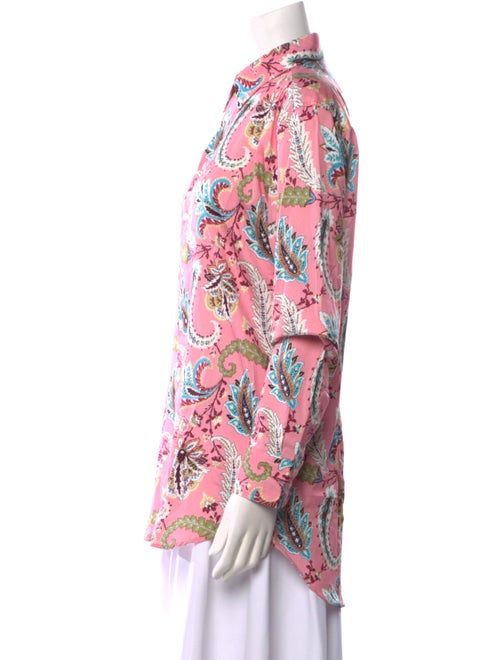 Etro Paisley Print Long Sleeve Button-Up Top