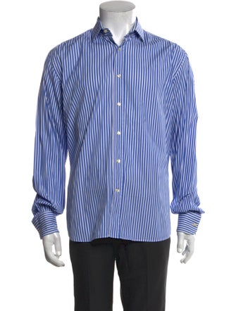 Etro Striped Long Sleeve Dress Shirt